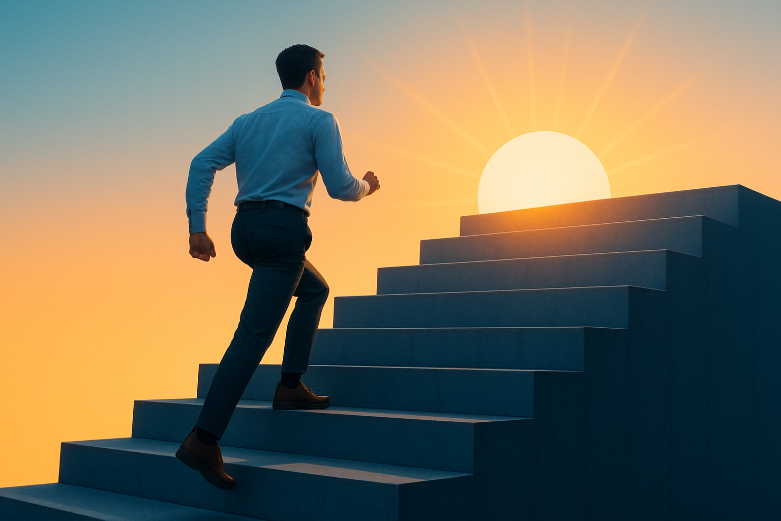 Visual representation of moving forward after setbacks, symbolizing progress and hope