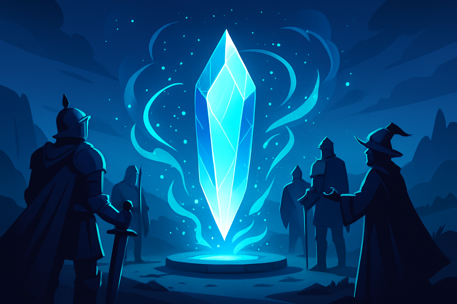 A luminous light shard radiating magical power, central to Dragonlance’s mystical lore.
