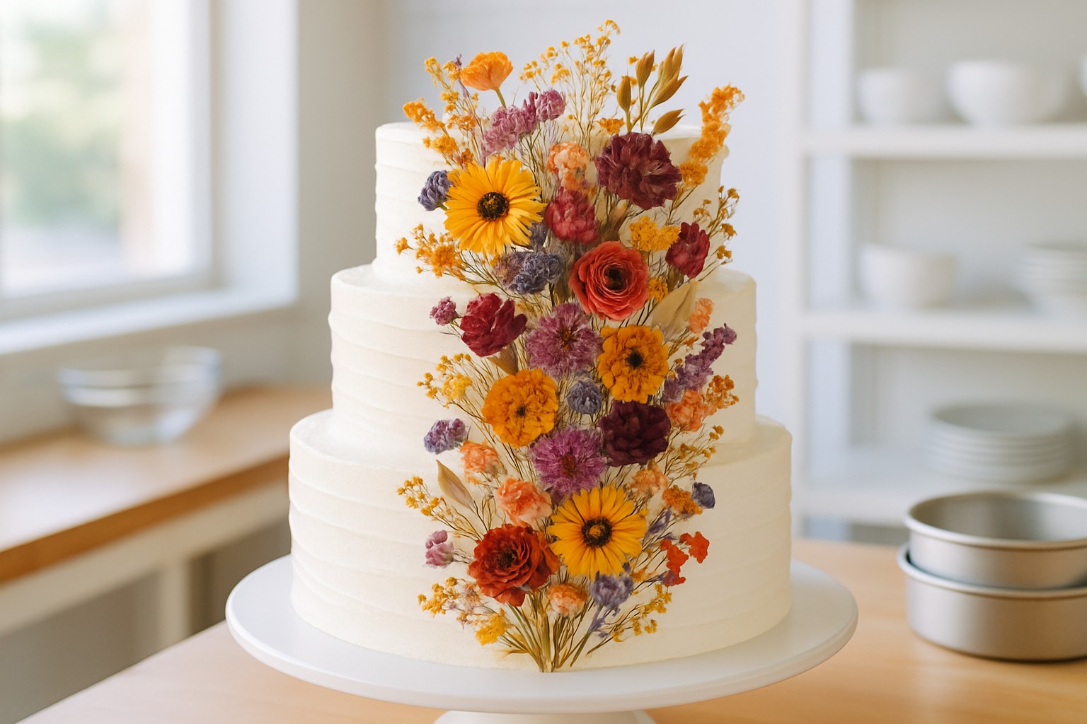 Choosing Edible Dried Flowers for Cakes That Work Well